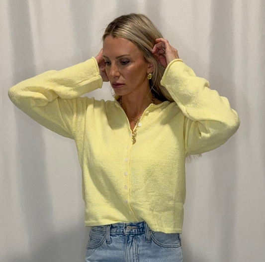 Essential Button Down Cardigan Top