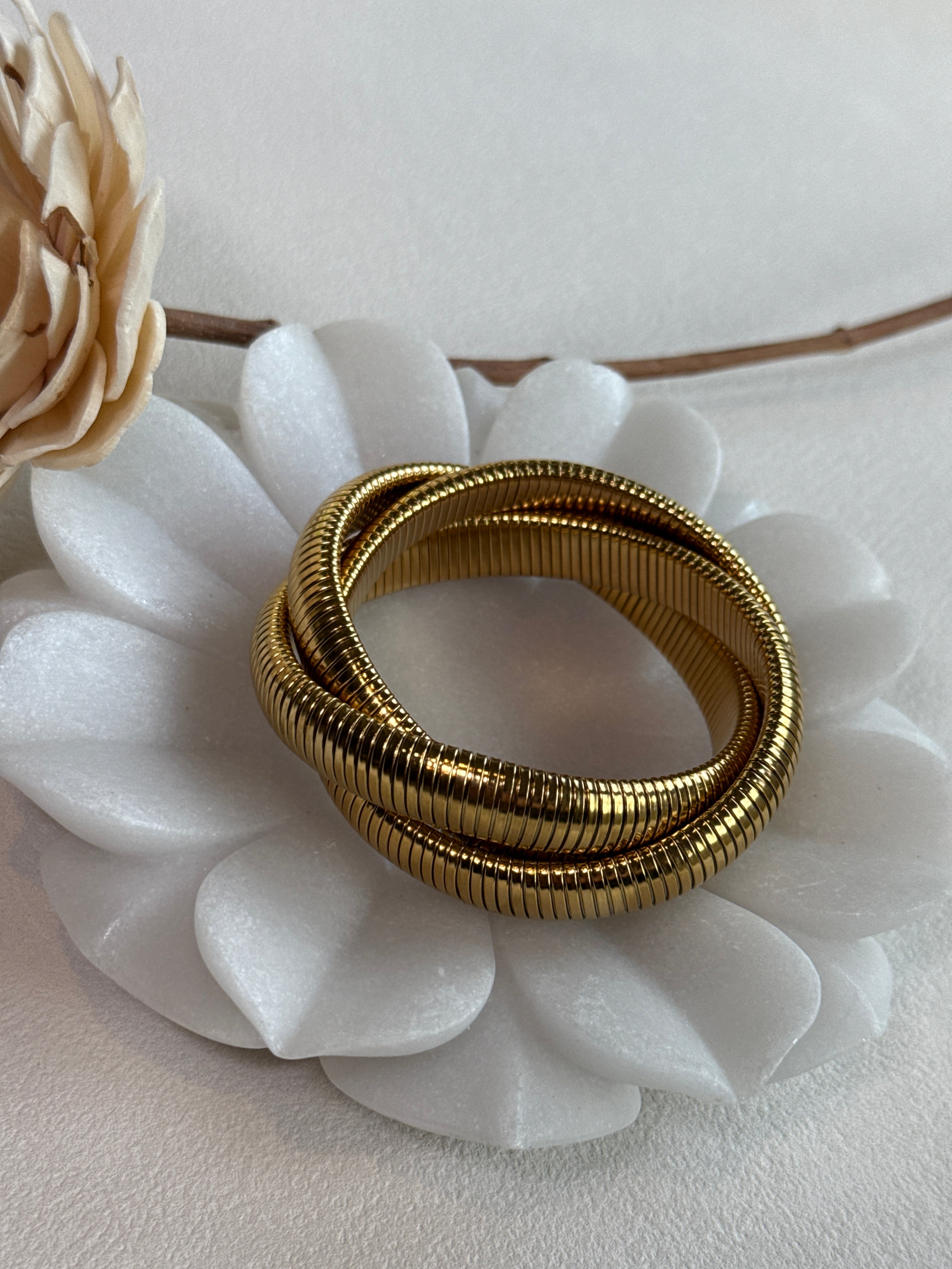 Golden Coil Bangle