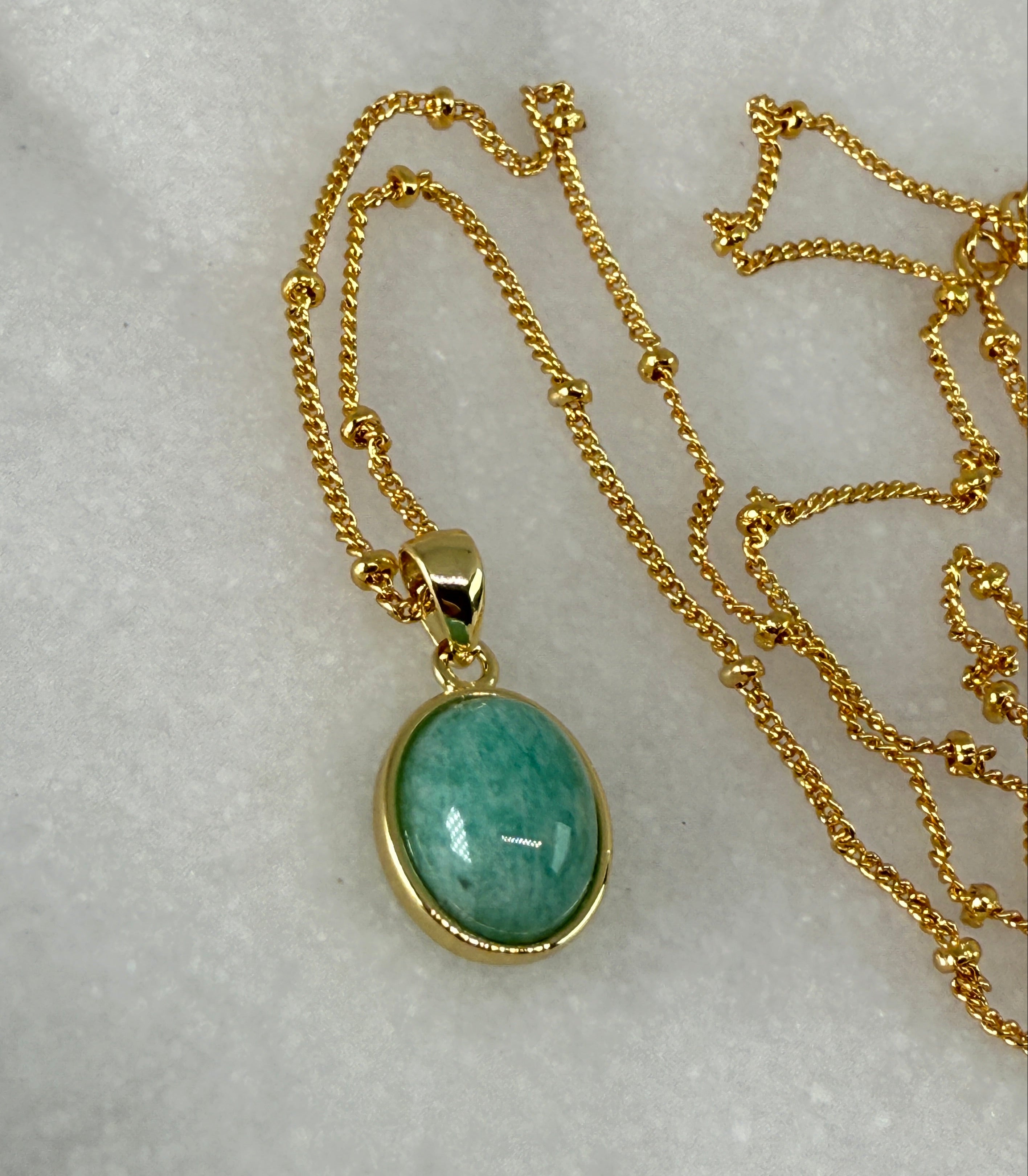 Caillou 18K Gold Assorted Natural Stone Necklace