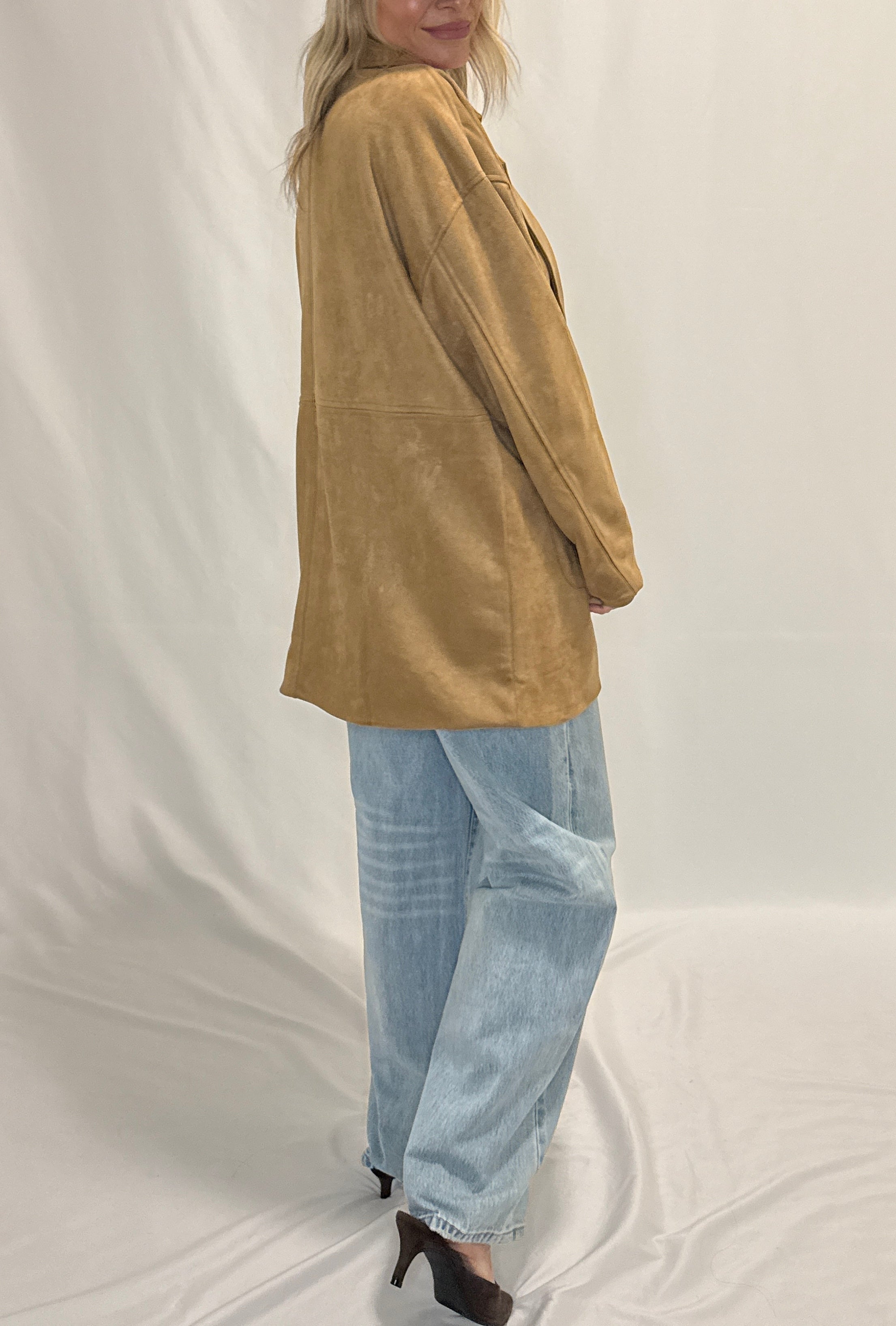 OVERSIZED SUEDE BLAZER