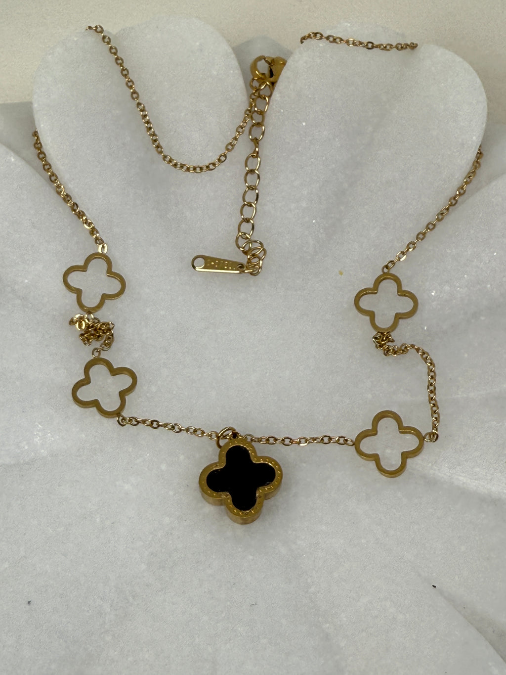 18K Gold Plated Stainless Steel Chain Reversible Pendant Necklace