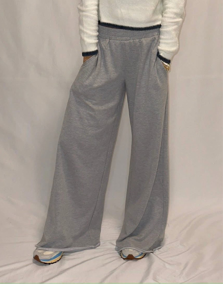 Wide Leg Cotton Jogger Sweatpants
