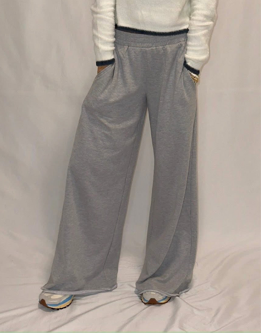 Wide Leg Cotton Jogger Sweatpants