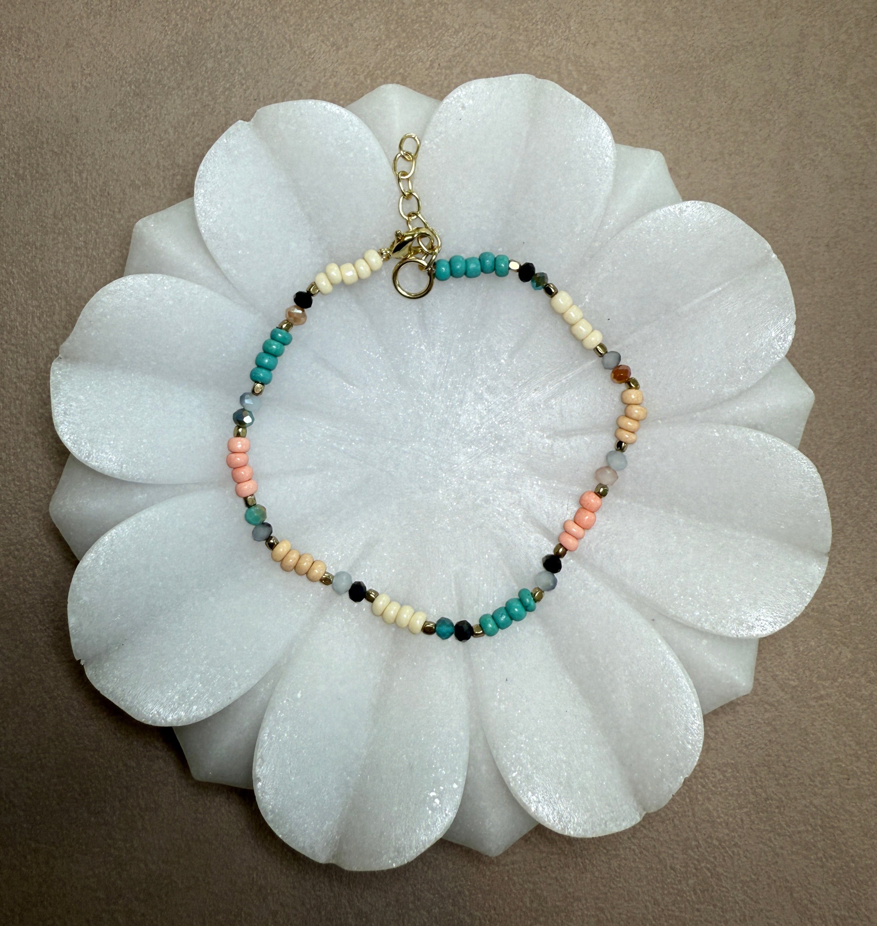 Seaside Skies Beaded Anklet