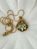 Cydnee 18K Gold Non-Tarnish Abalone Shell Necklace