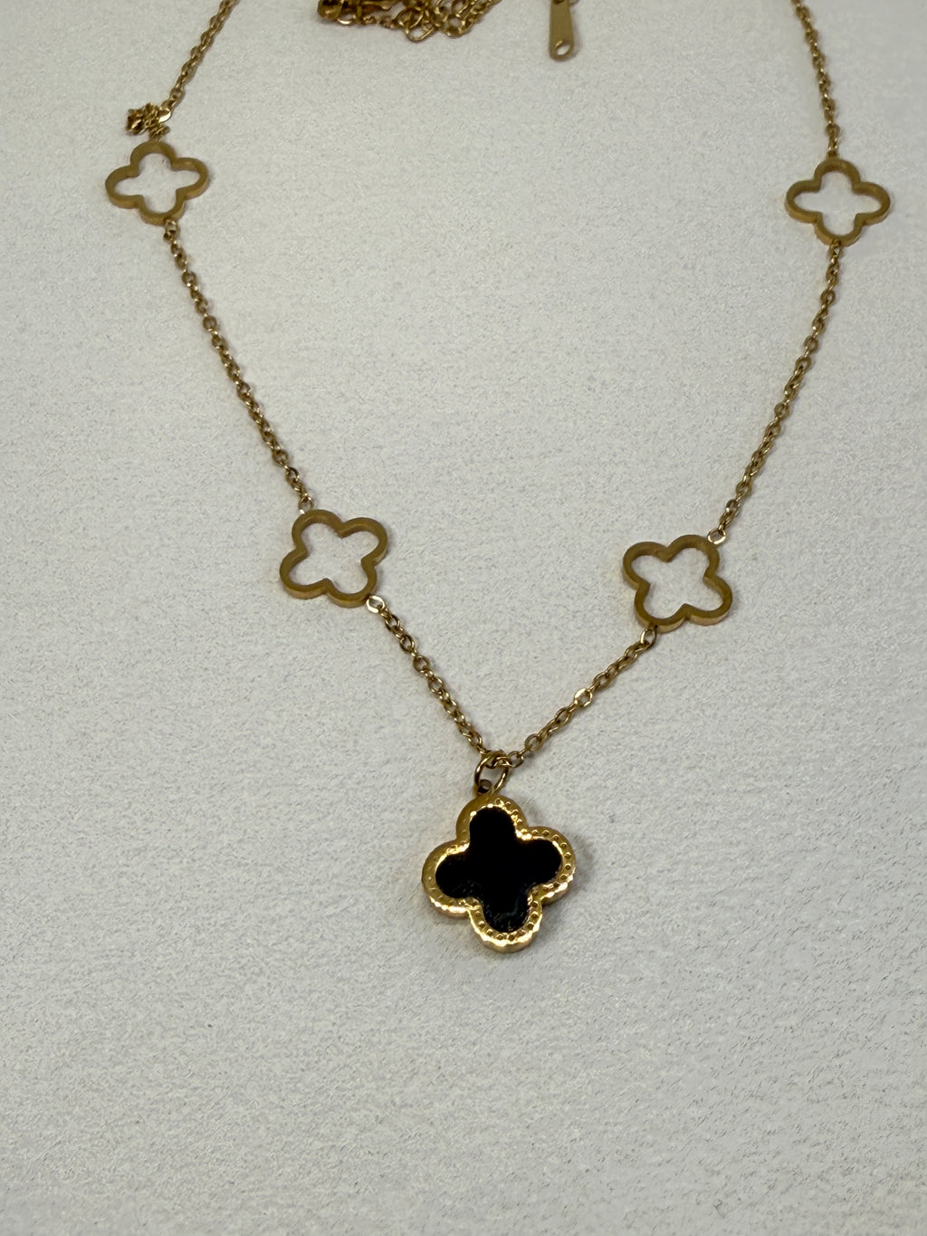 18K Gold Plated Stainless Steel Chain Reversible Pendant Necklace