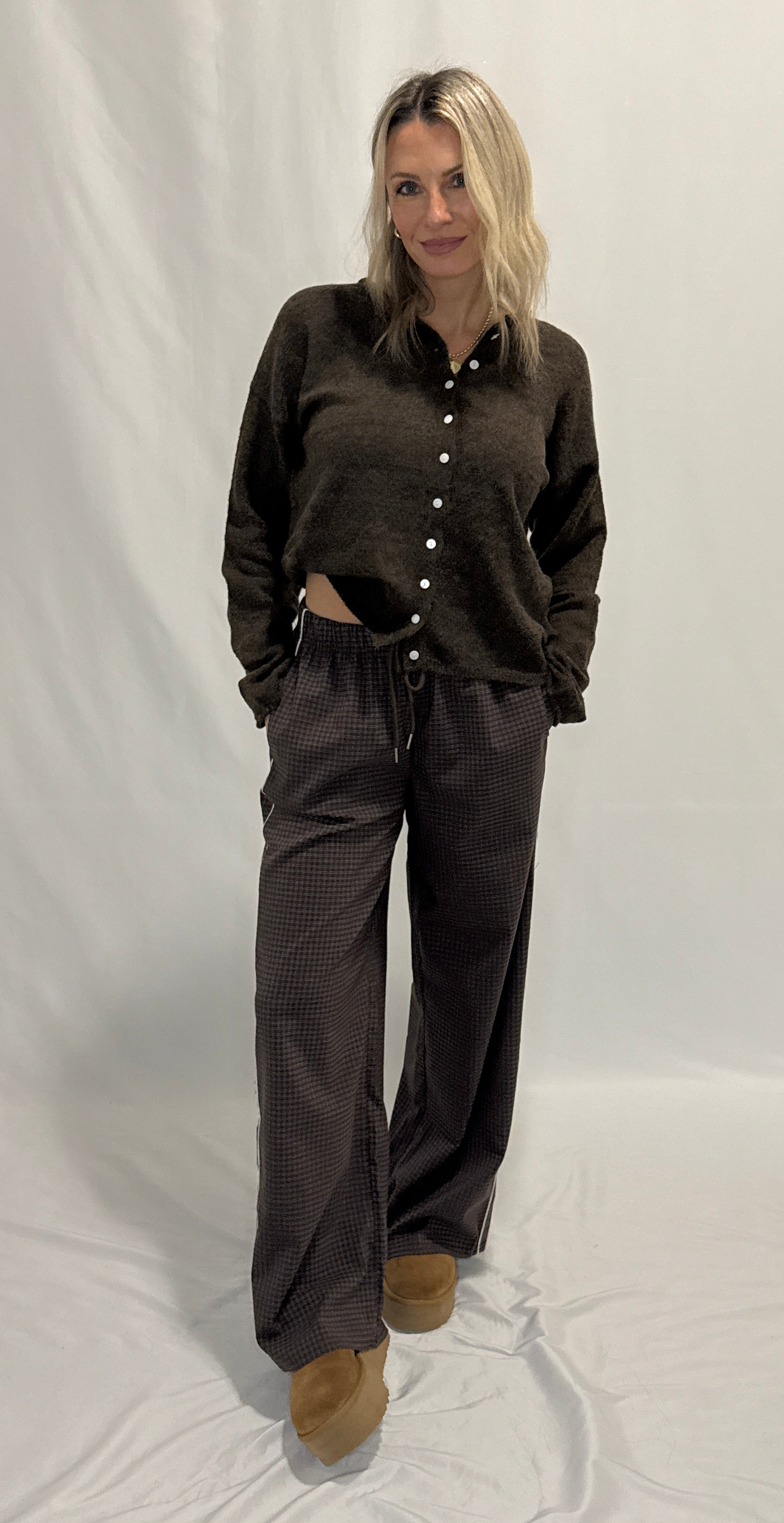 Essential Button Down Cardigan Top (Two colors)