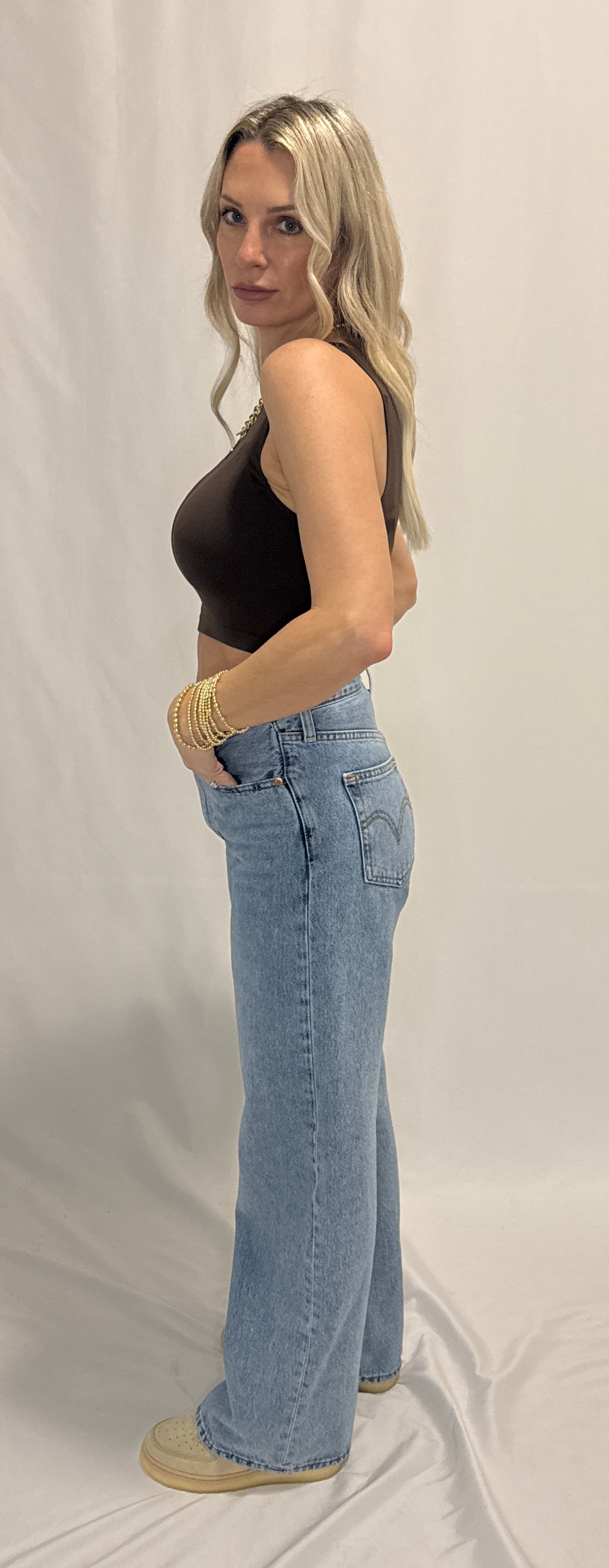 Casual Crew Neck Crop Top
