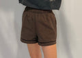 Elastic High-Waisted Trimmed Shorts