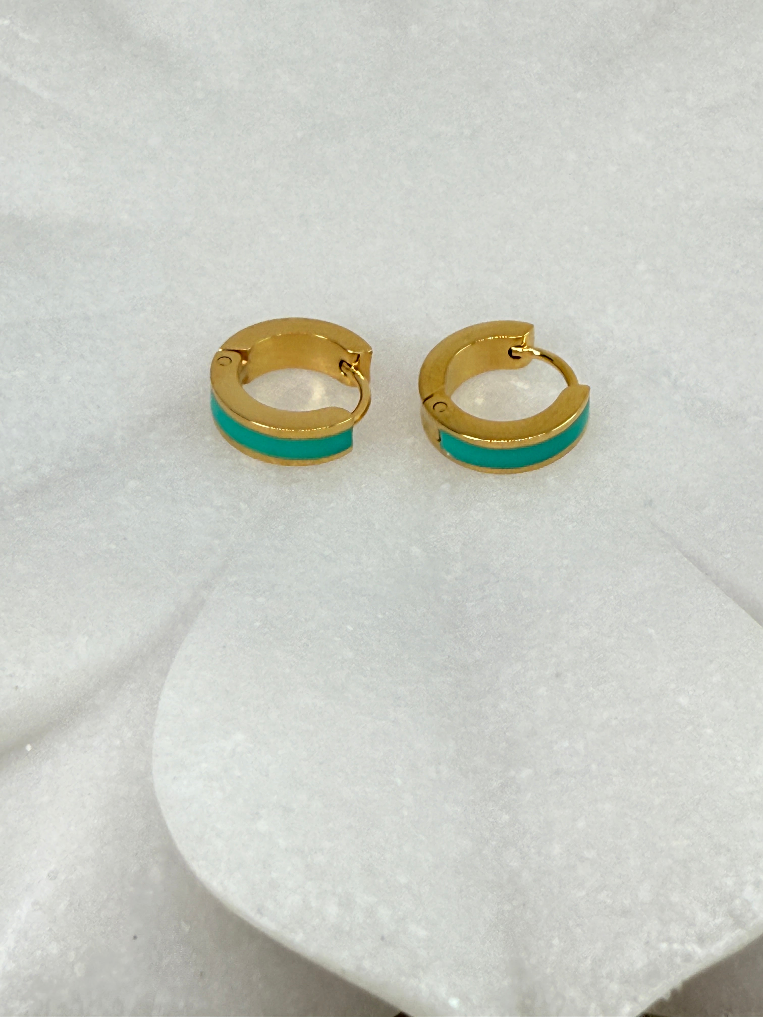 Etta 18K Non-Tarnish Colored Hoop Earring