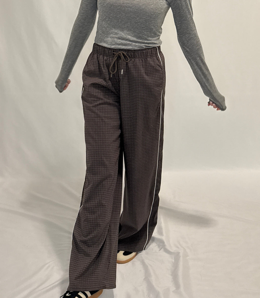 Check Woven Long Pants (2 colors)