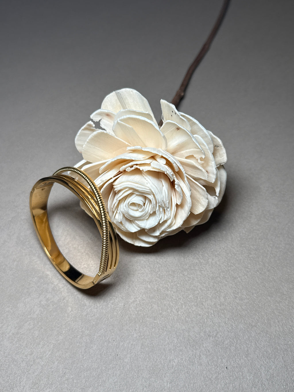 Yuna 18K Gold Non-Tarnish Chain Bangle Bracelet