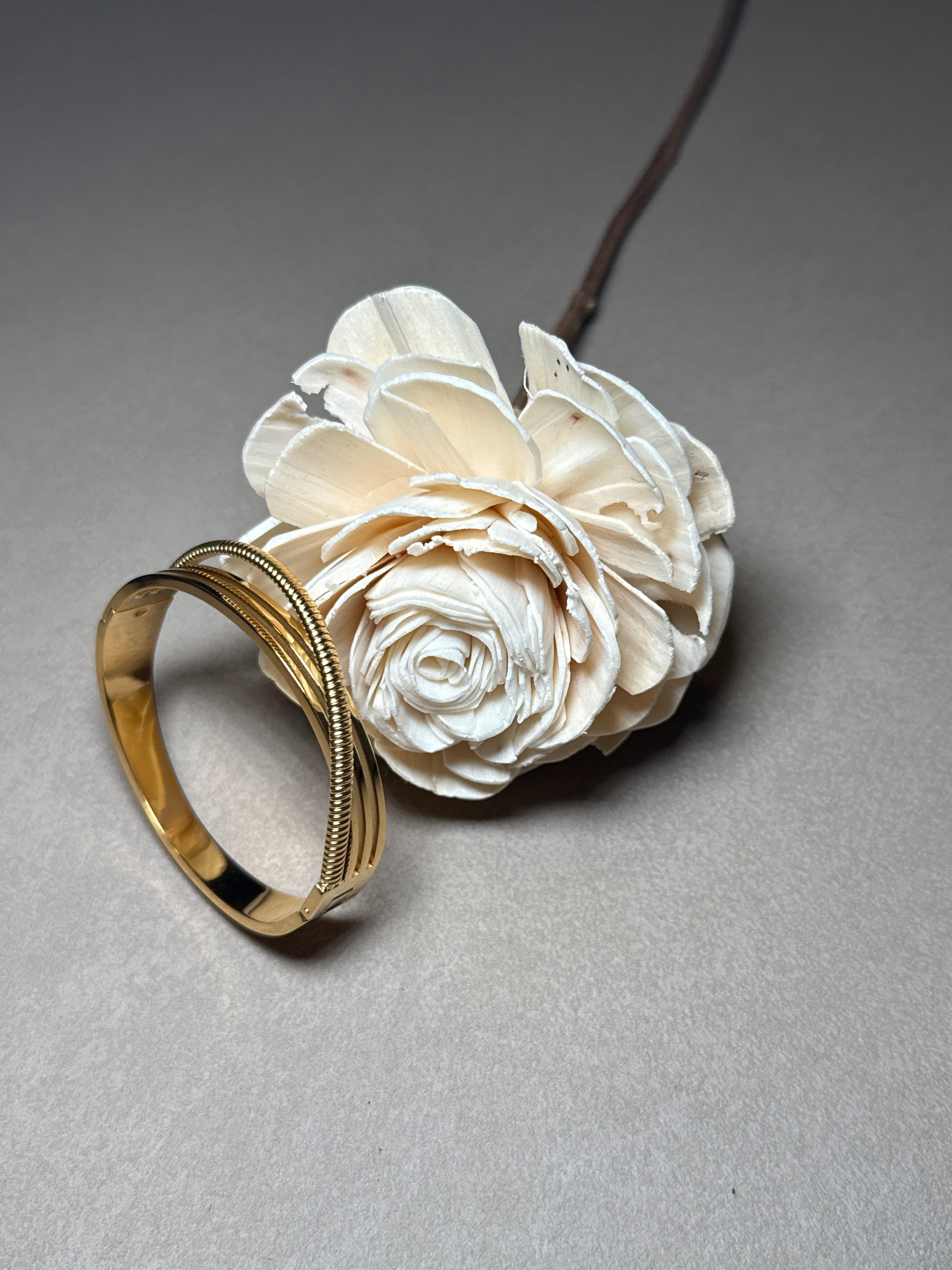 Yuna 18K Gold Non-Tarnish Chain Bangle Bracelet