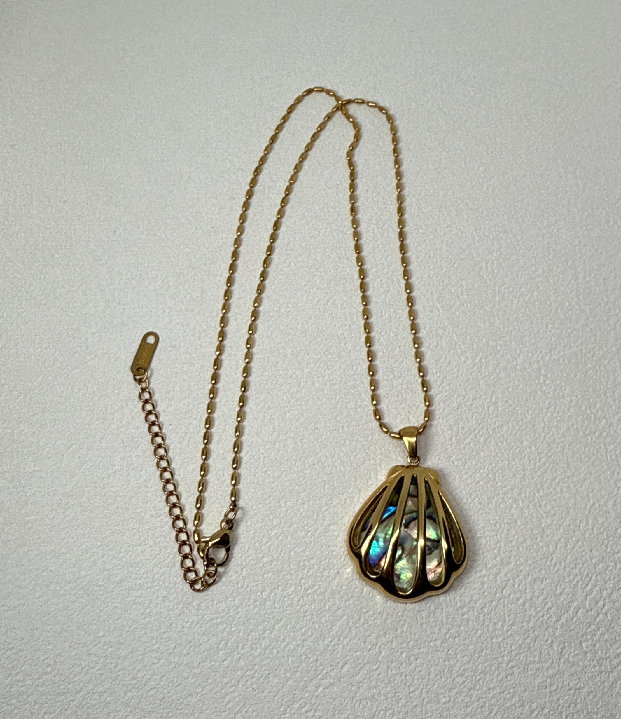 Cydnee 18K Gold Non-Tarnish Abalone Shell Necklace