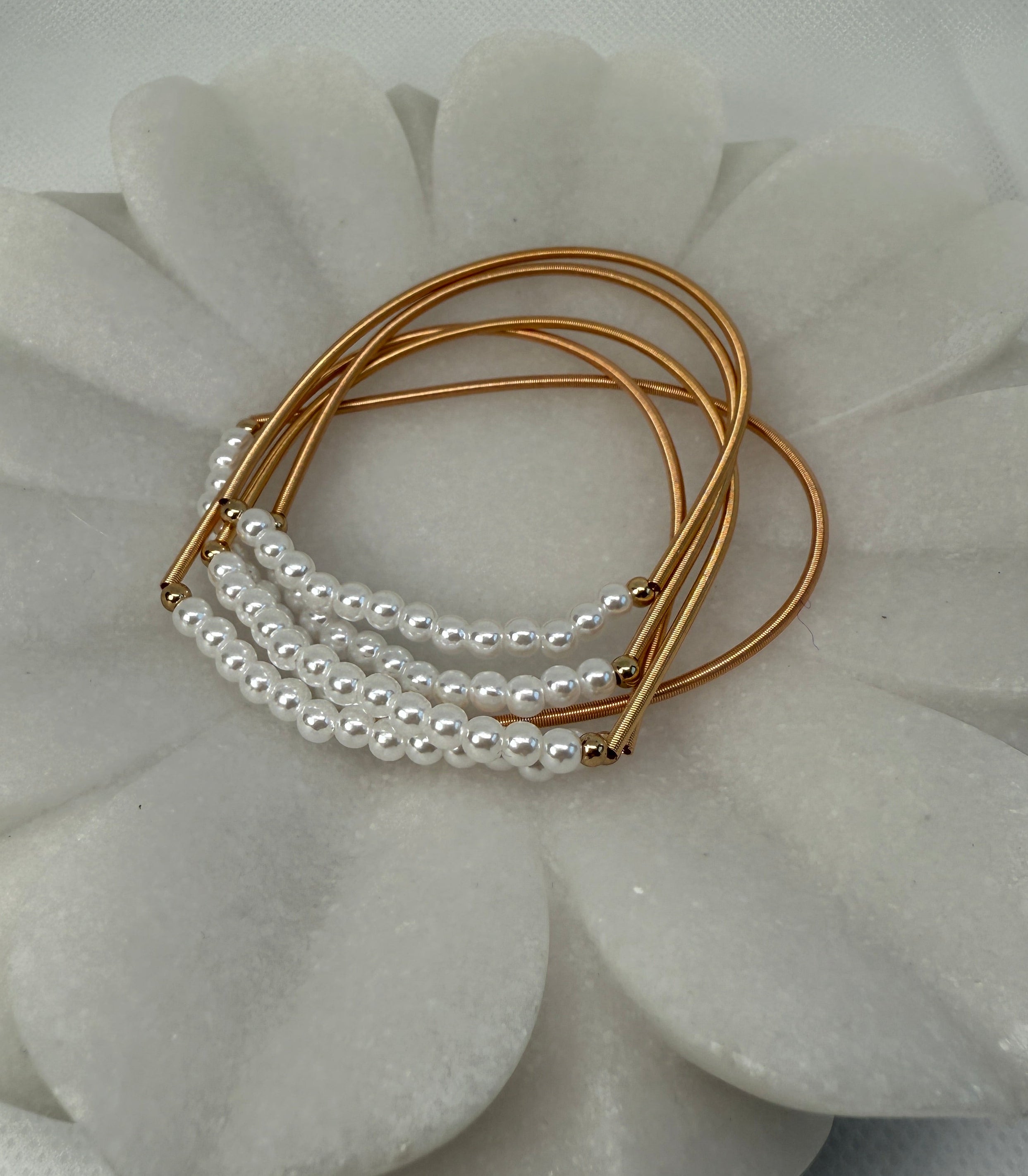 Boho Layered Spring Coil Guitar String Bracelet Set