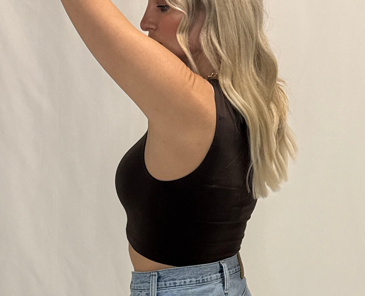 Casual Crew Neck Crop Top