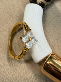 Finn 18K Gold Non-Tarnish Flower Chain Ring