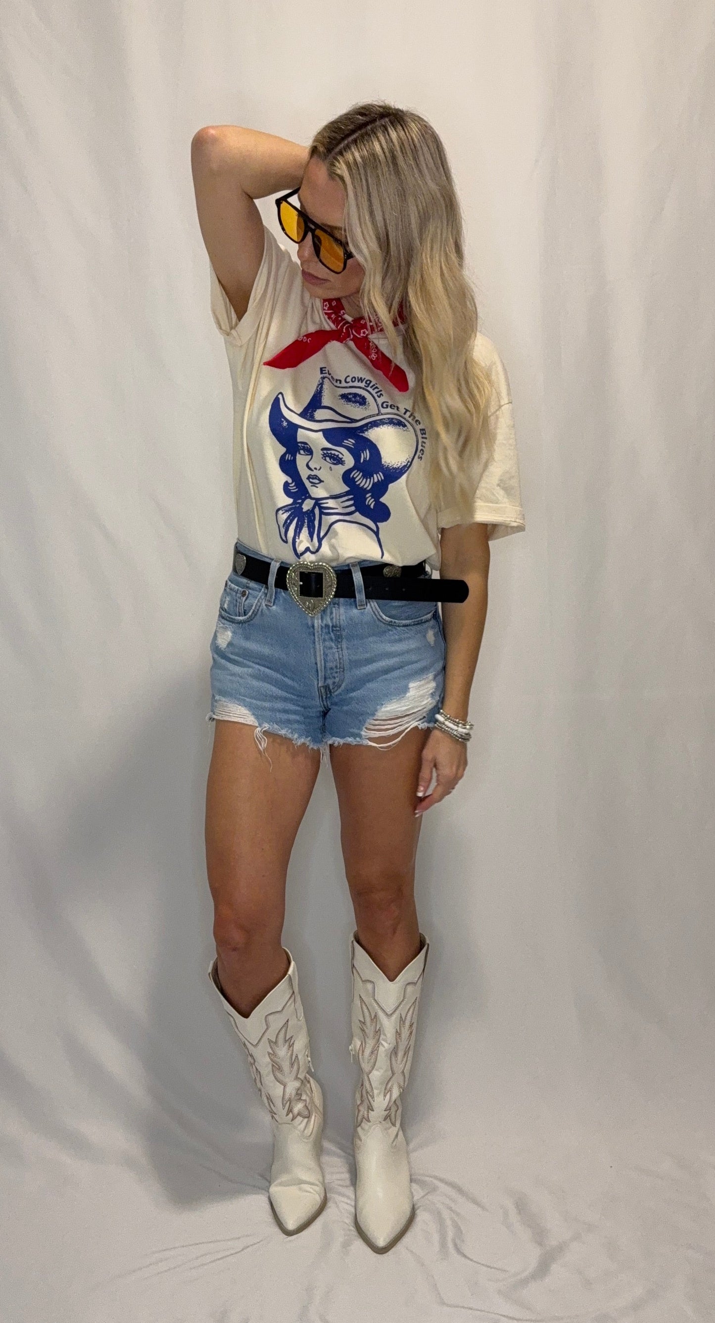 COWGIRLS WESTERN VINTAGE GRAPHIC OVERSIZED TEE