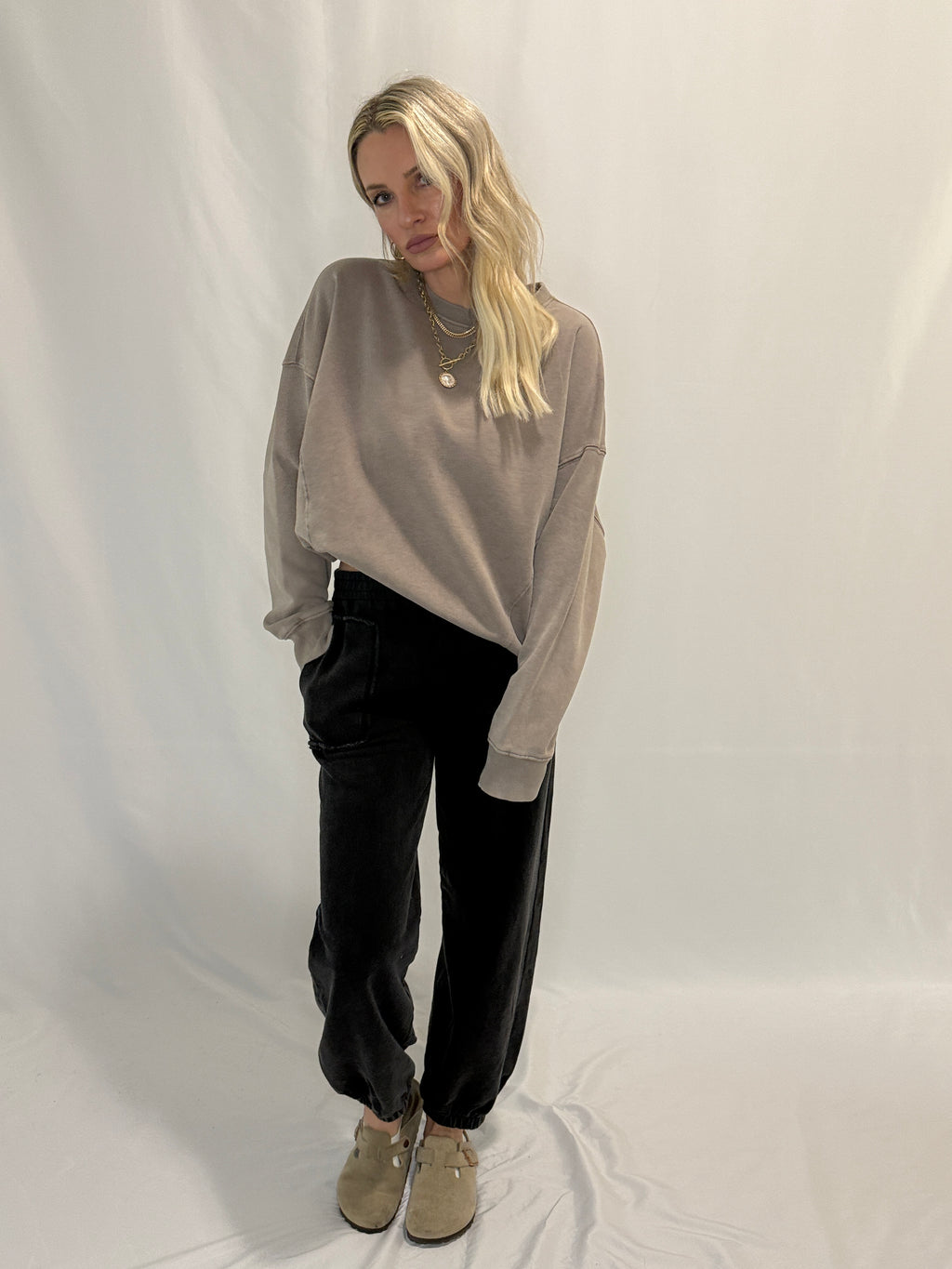 Pigment Washed Relaxed Fit Sweatshirt