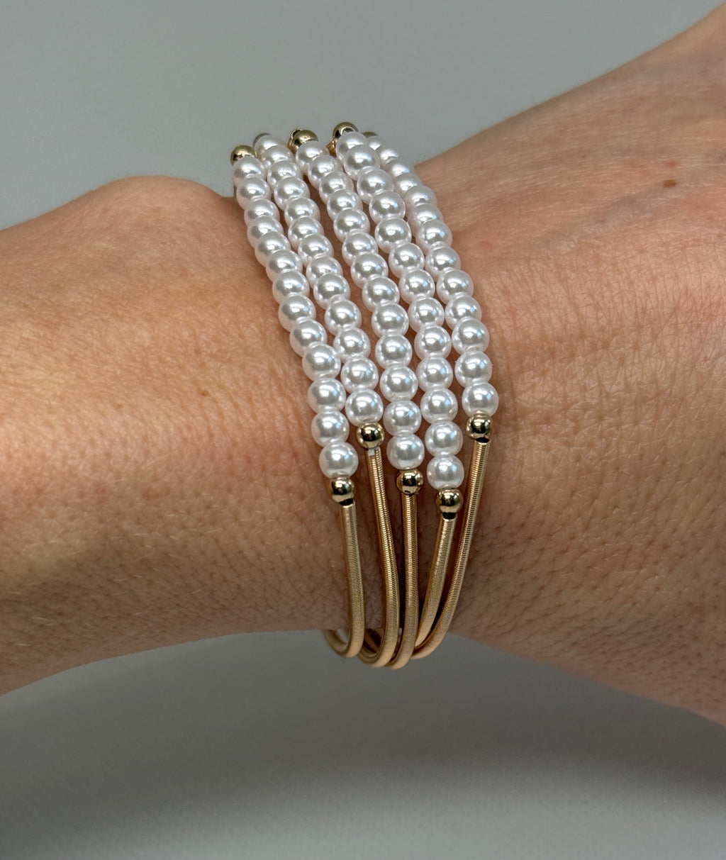 Boho Layered Spring Coil Guitar String Bracelet Set