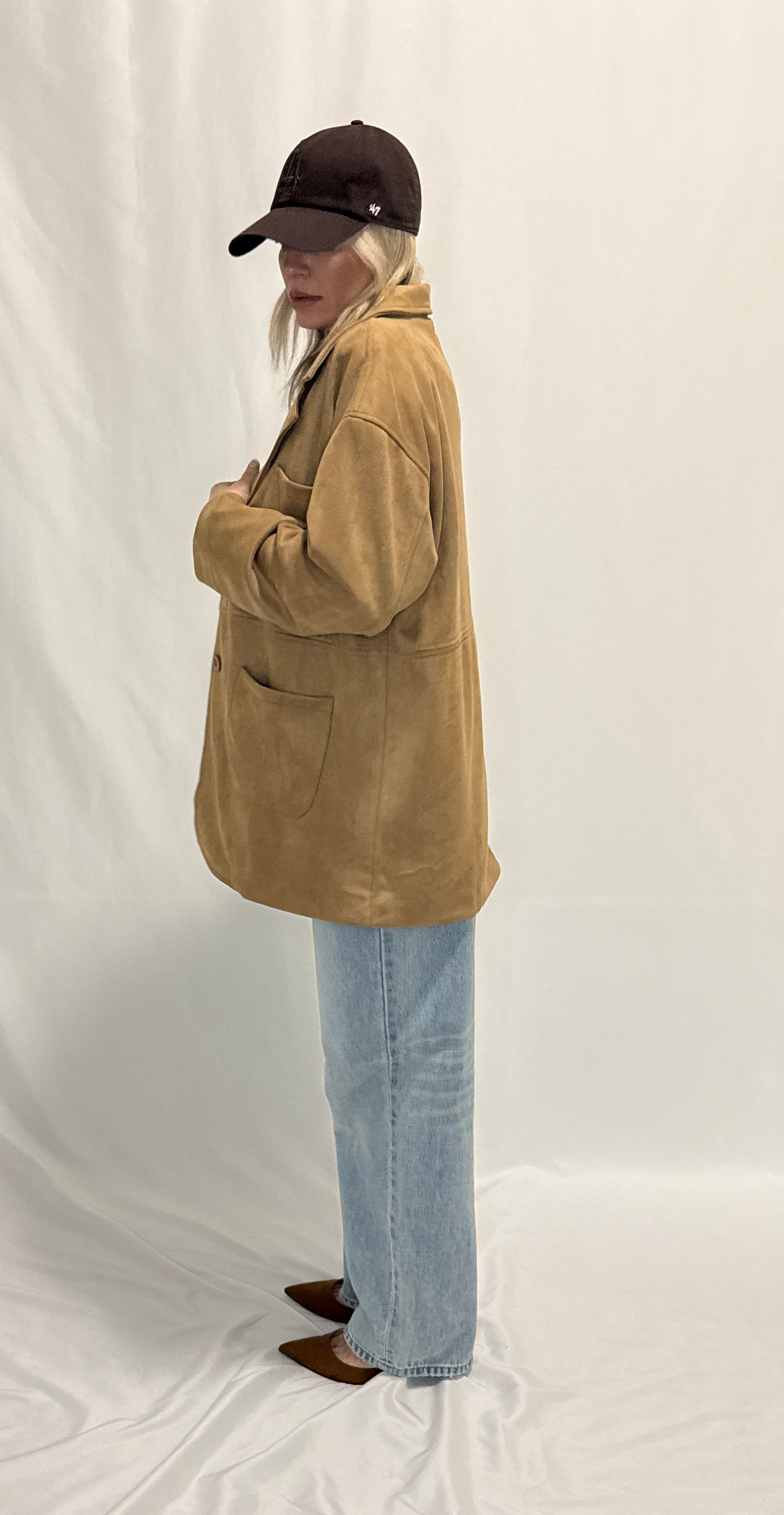 OVERSIZED SUEDE BLAZER