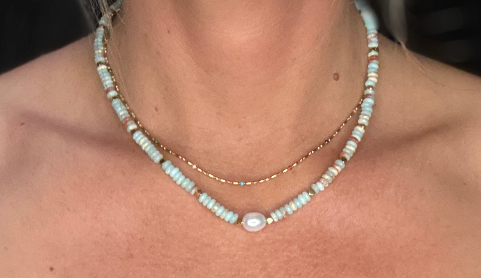 Tave 18K Gold Non-Tarnish Petite Beaded Necklace
