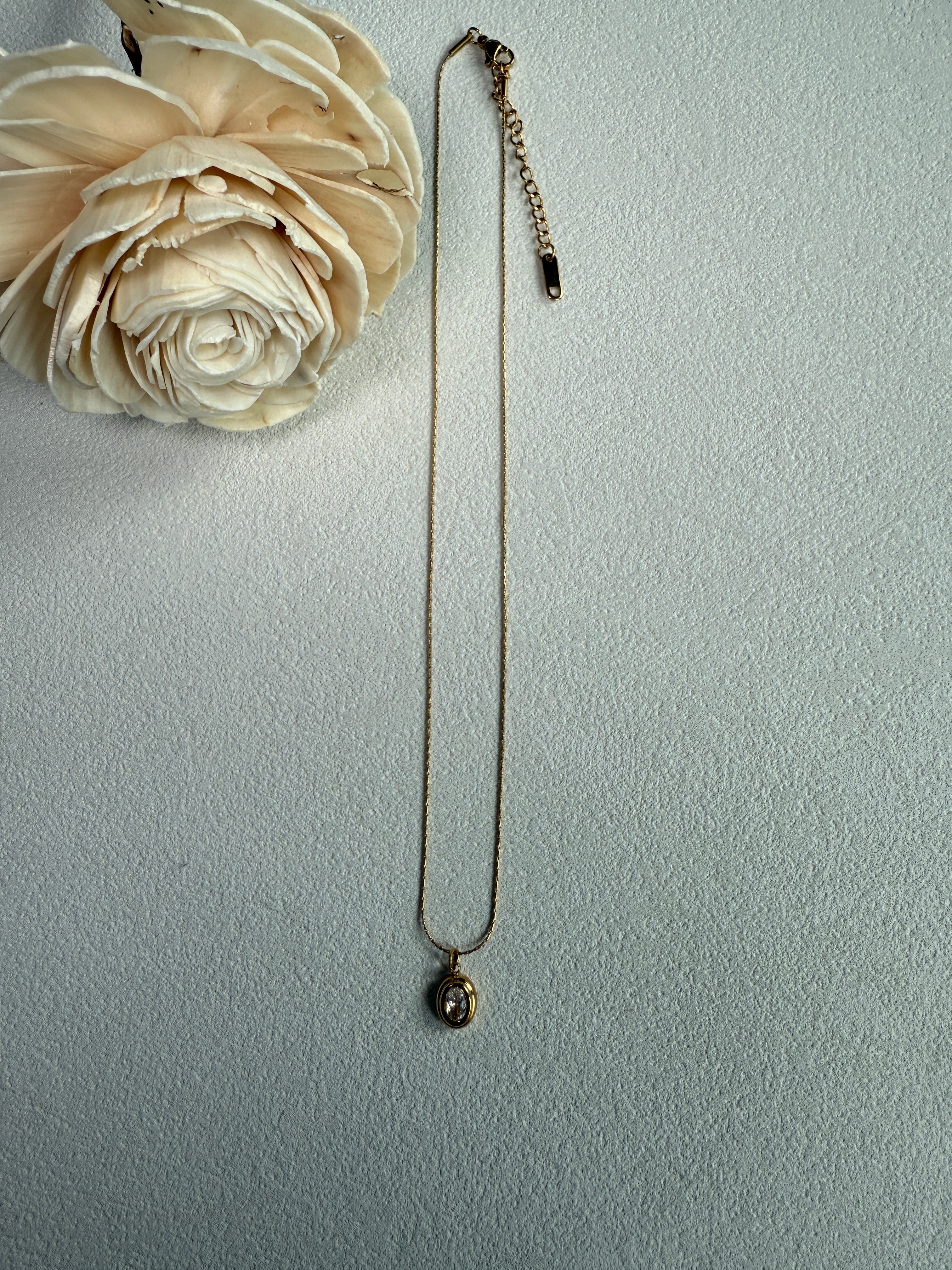 Cornelia 18K Gold Non-Tarnish Gemstone Necklace