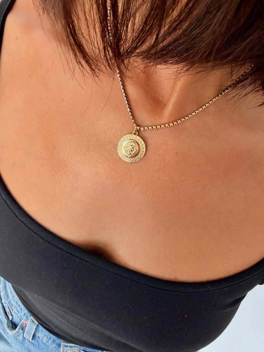Leone Coin Tennis Necklace