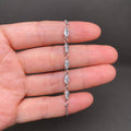 Oval Zircon Inlaid S.Steel Bracelet