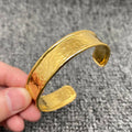 Hammered Texture 18K Gold Plated Cuff