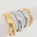 Elastic Stainless Steel Gold-plated Bangle